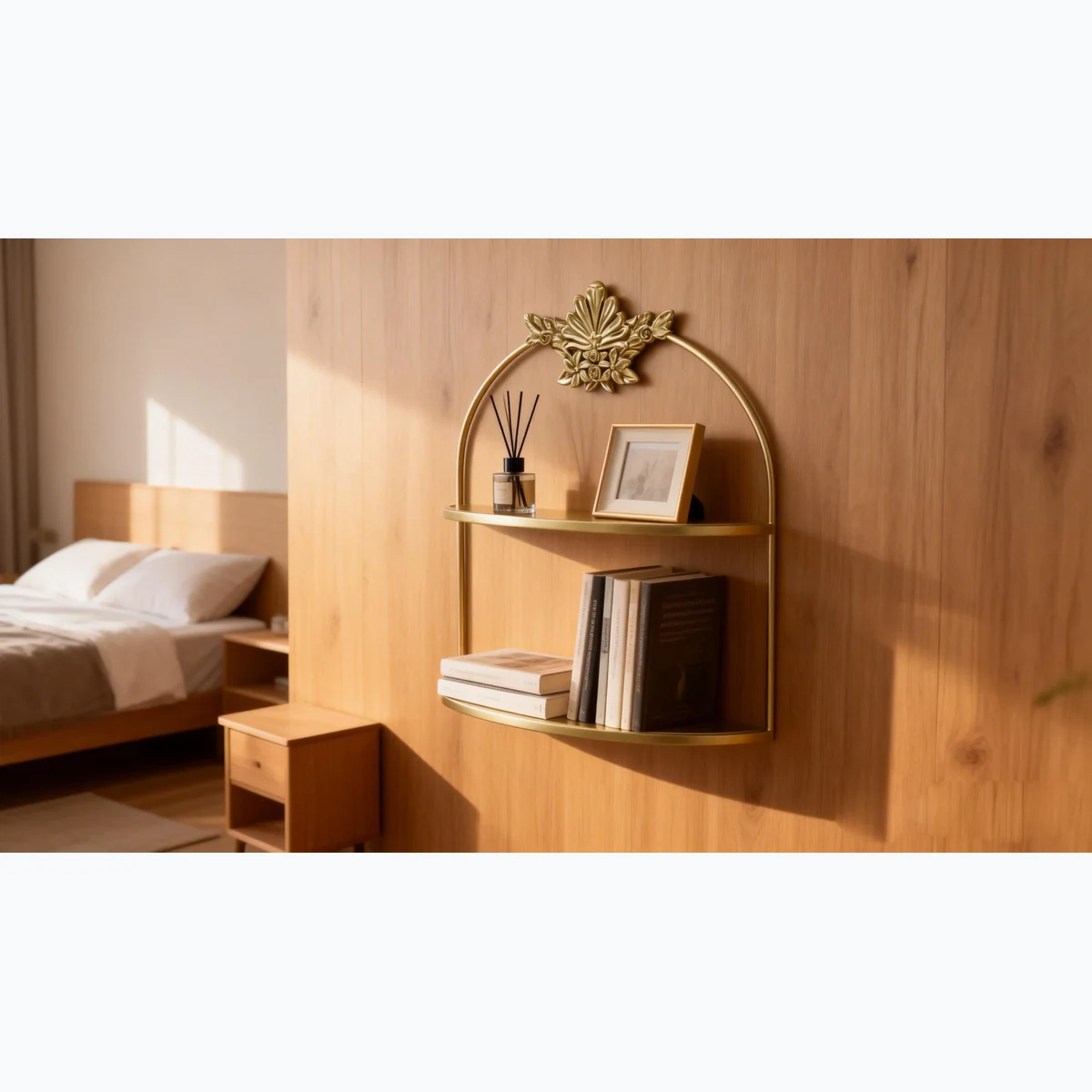 Modern Resin Arched Arch Floating Wall Shelf