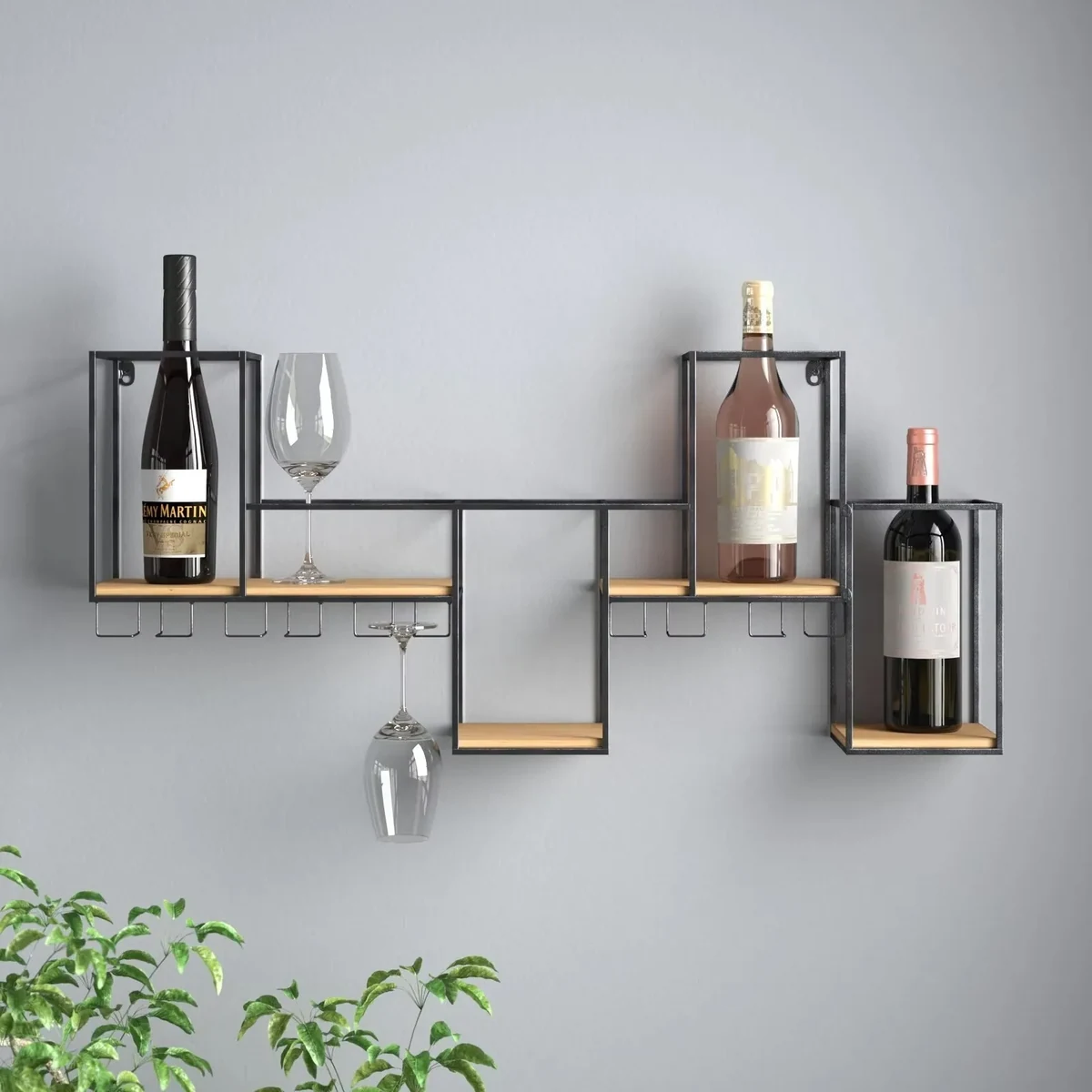 Classic Glass Floating Wine Rack
