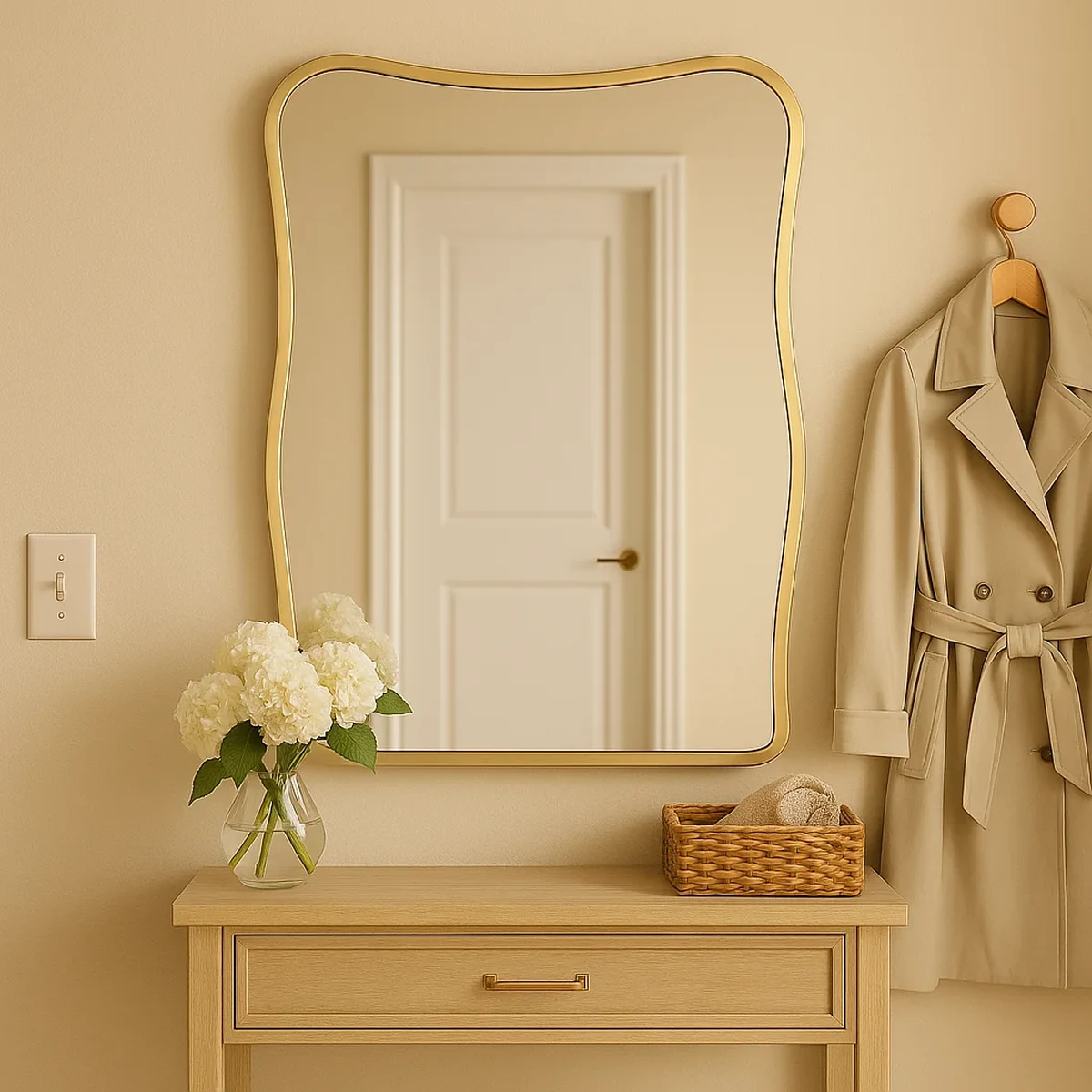 Modern Metal Wall Mirror