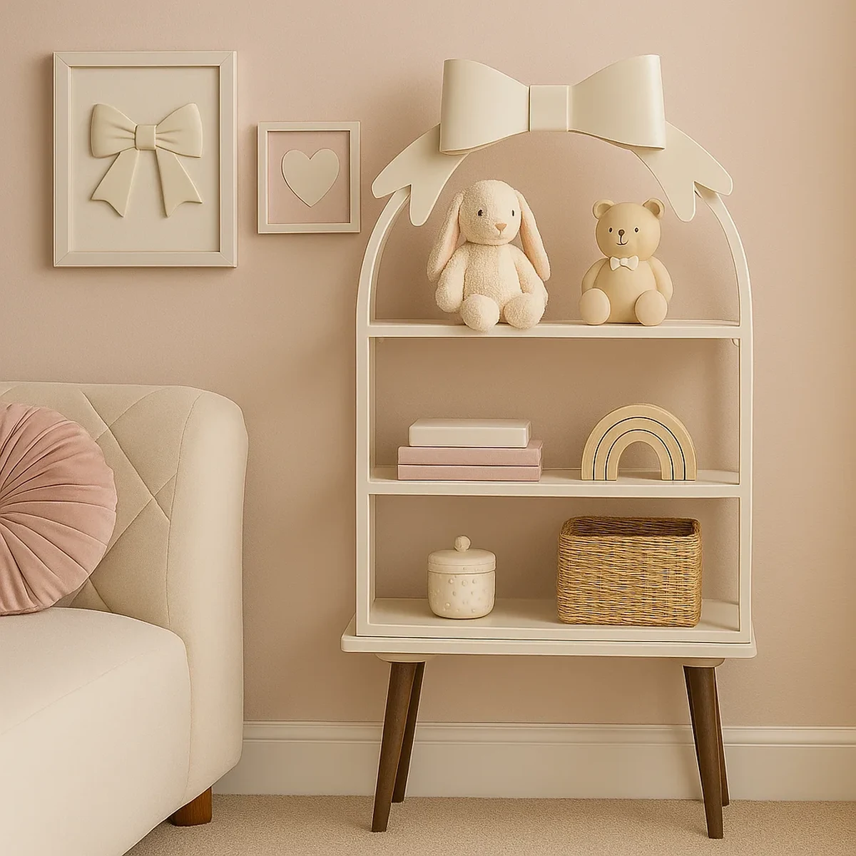 Modern Metal Arched Arch Floating Wall Shelf