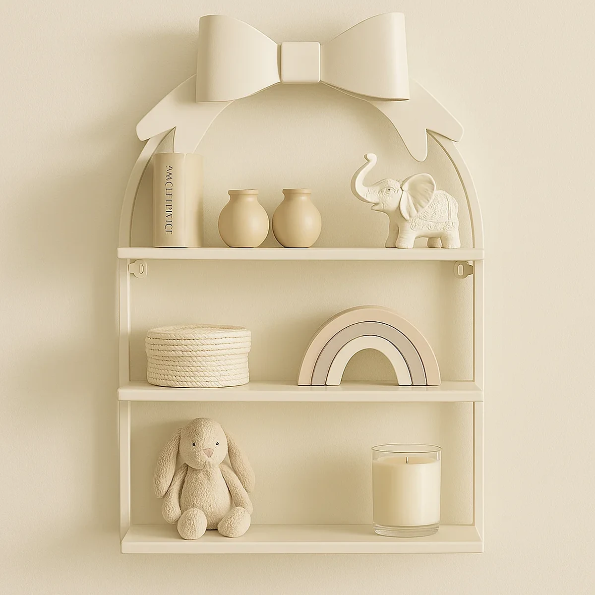 Modern Metal Arched Arch Floating Wall Shelf