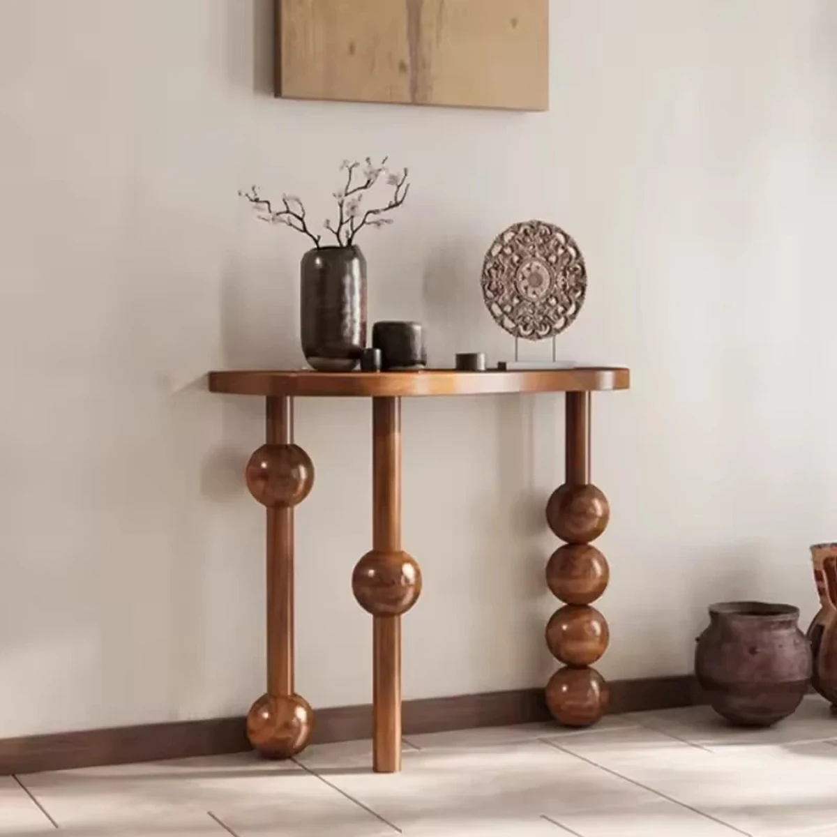 Vintage Solid Wood Console Accent Table
