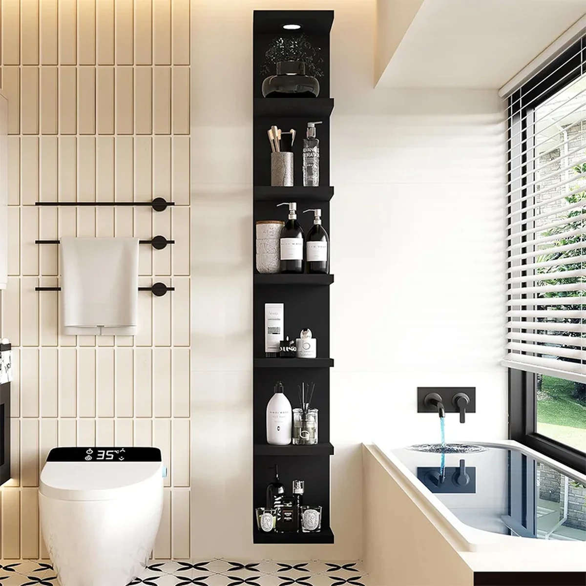 Modern Solid Wood Storage Shelf