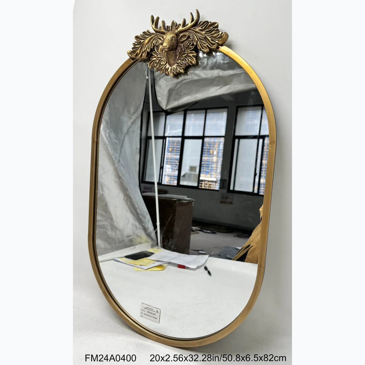 Art Deco Metal Wall Mirror