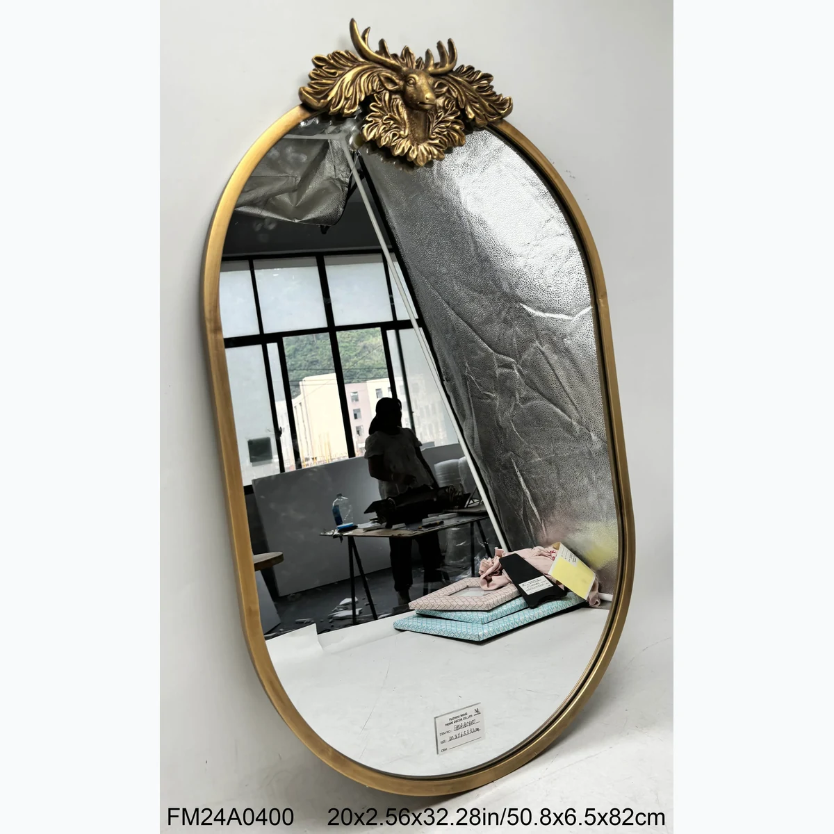 Art Deco Metal Wall Mirror