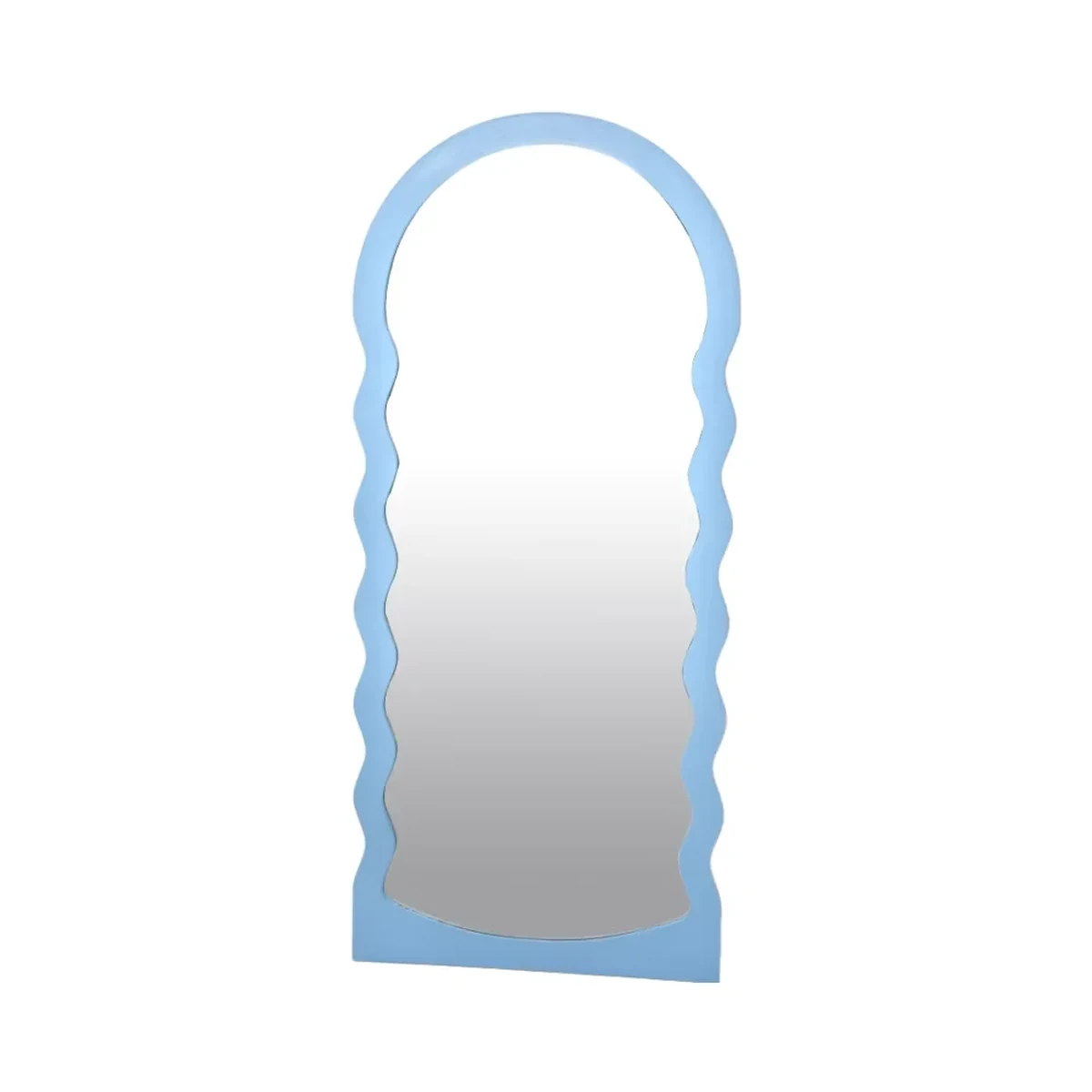 Classic Solid Wood Wavy Full-Length Mirror