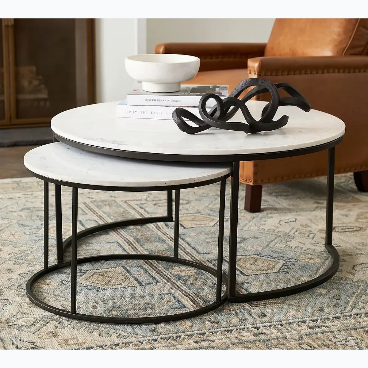 Nordic Solid Wood Round Coffee Accent Table