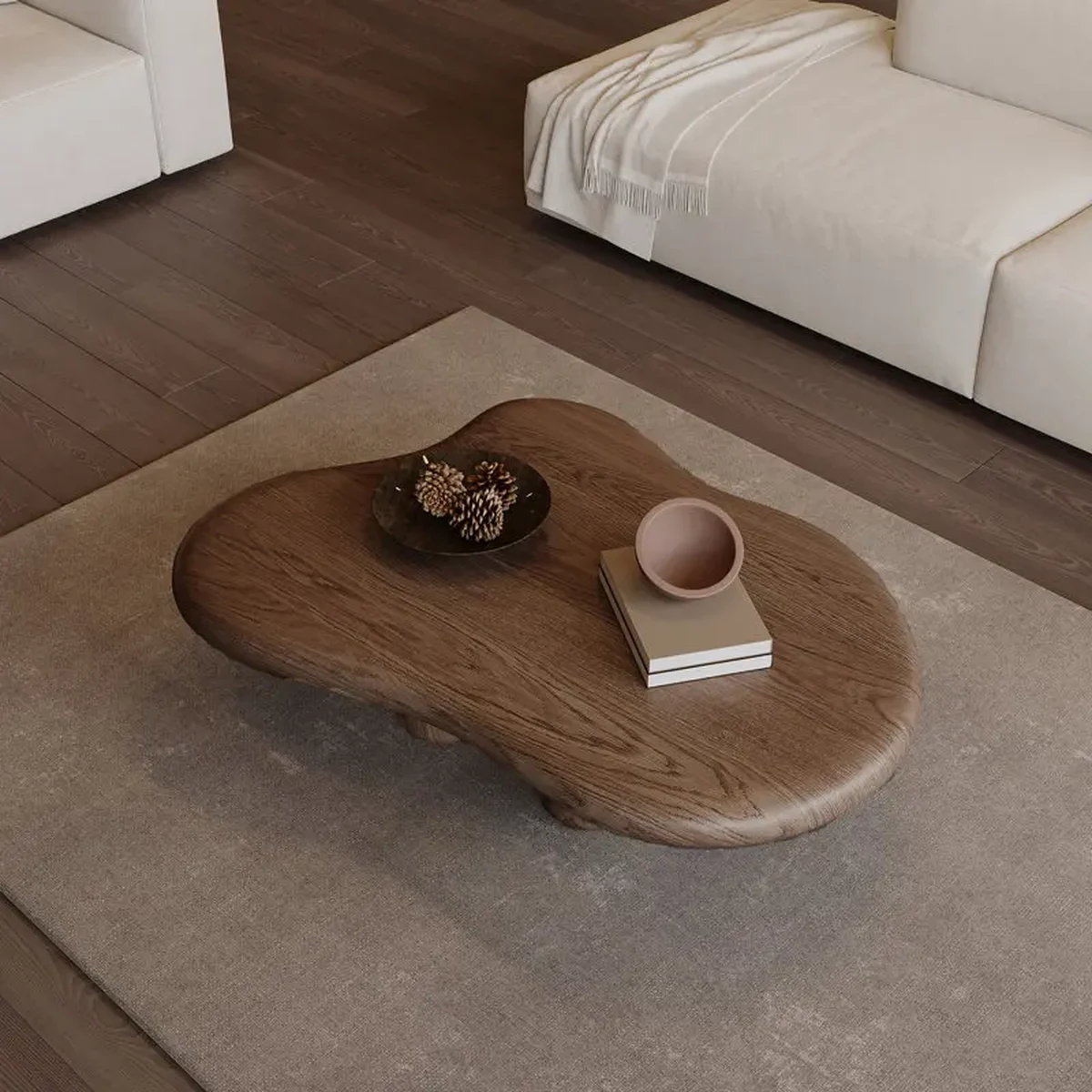 Modern Solid Wood Coffee Accent Table