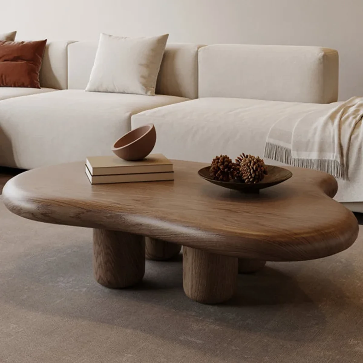 Modern Solid Wood Coffee Accent Table
