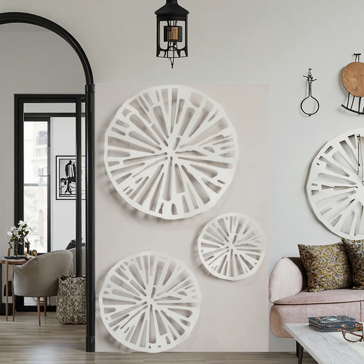 Art Deco Metal Round Wall Decor