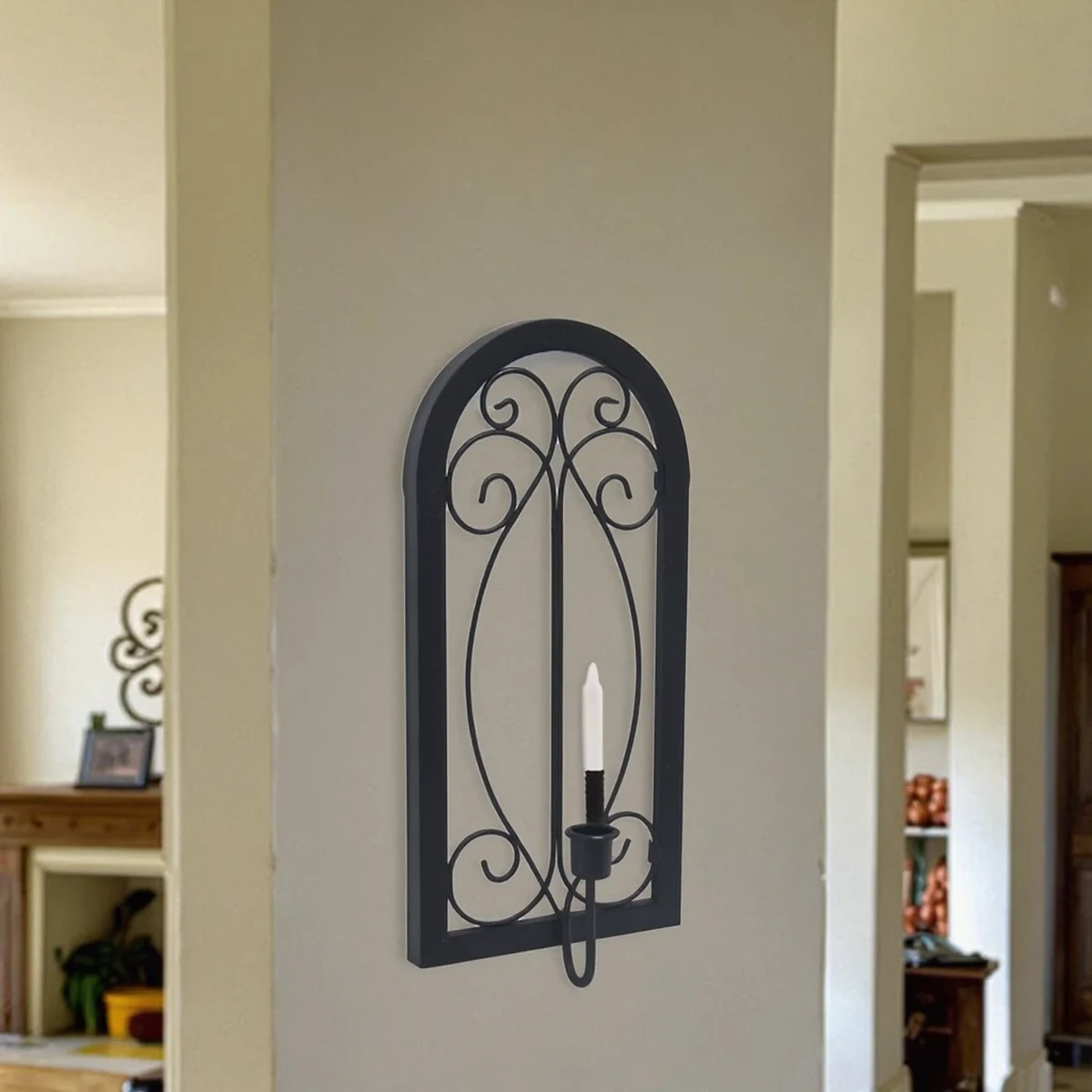 Antique Metal Sconce Home Accent