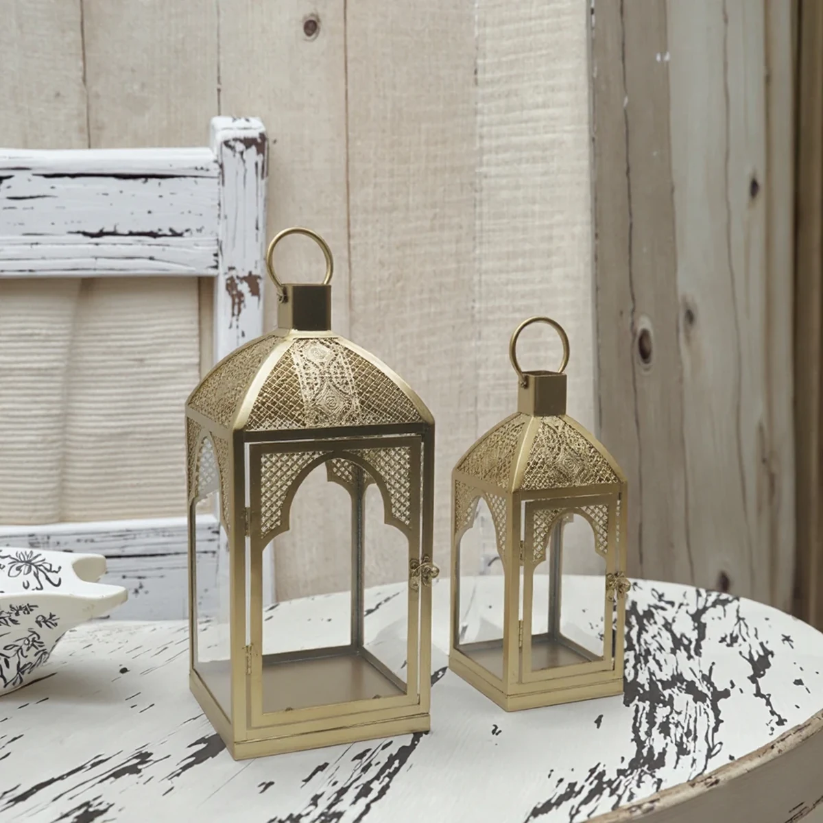 Classic Metal Lantern Home Accent