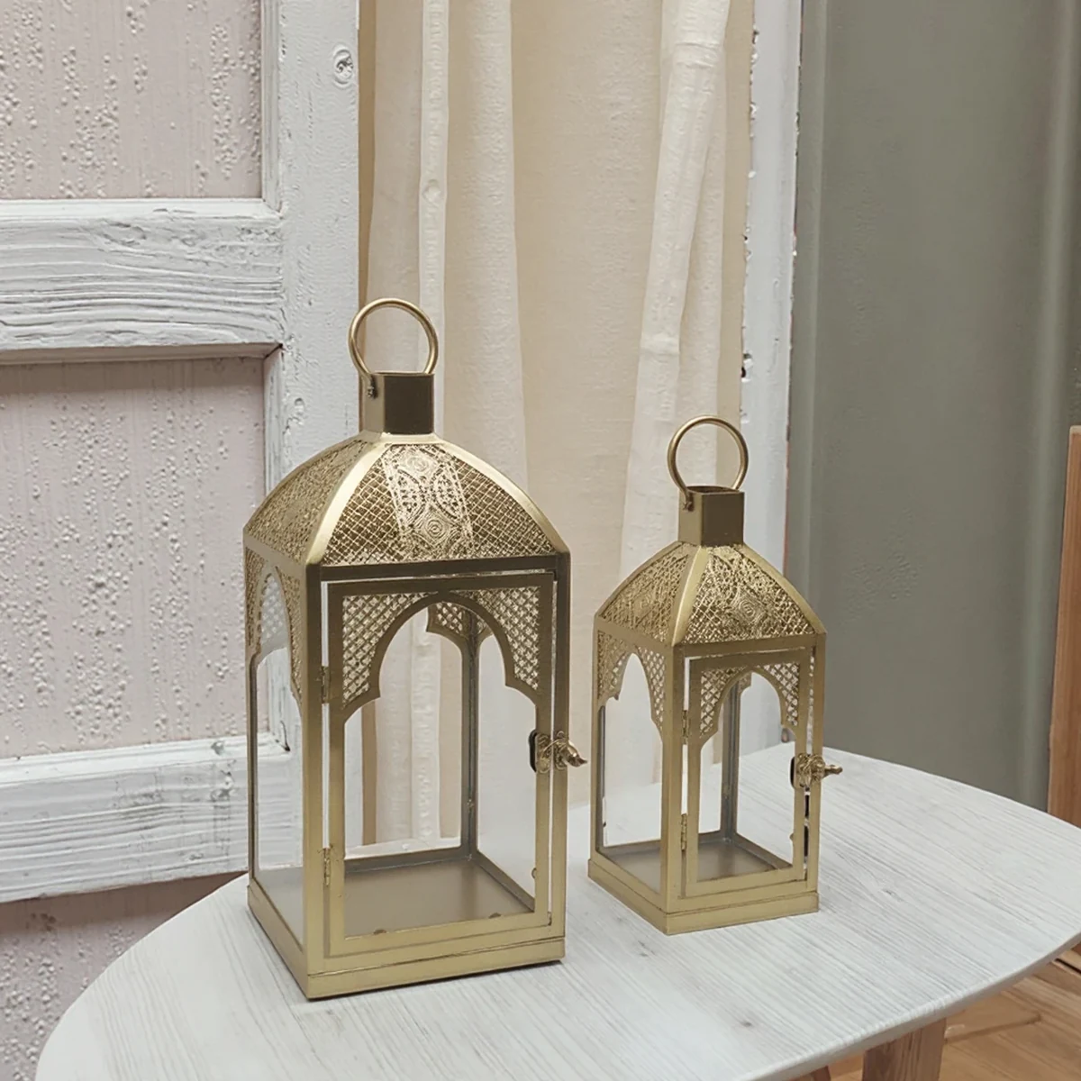 Classic Metal Lantern Home Accent