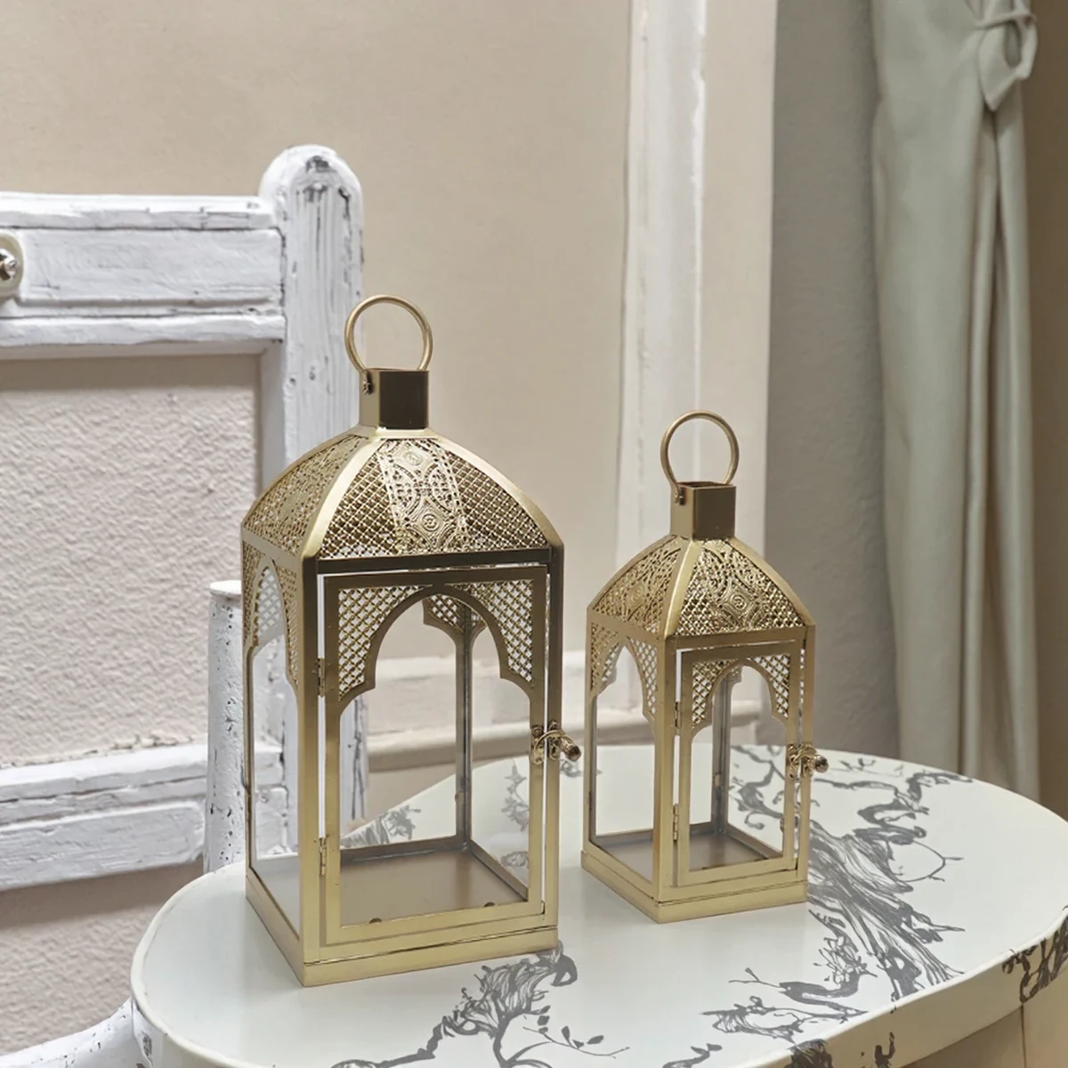 Classic Metal Lantern Home Accent
