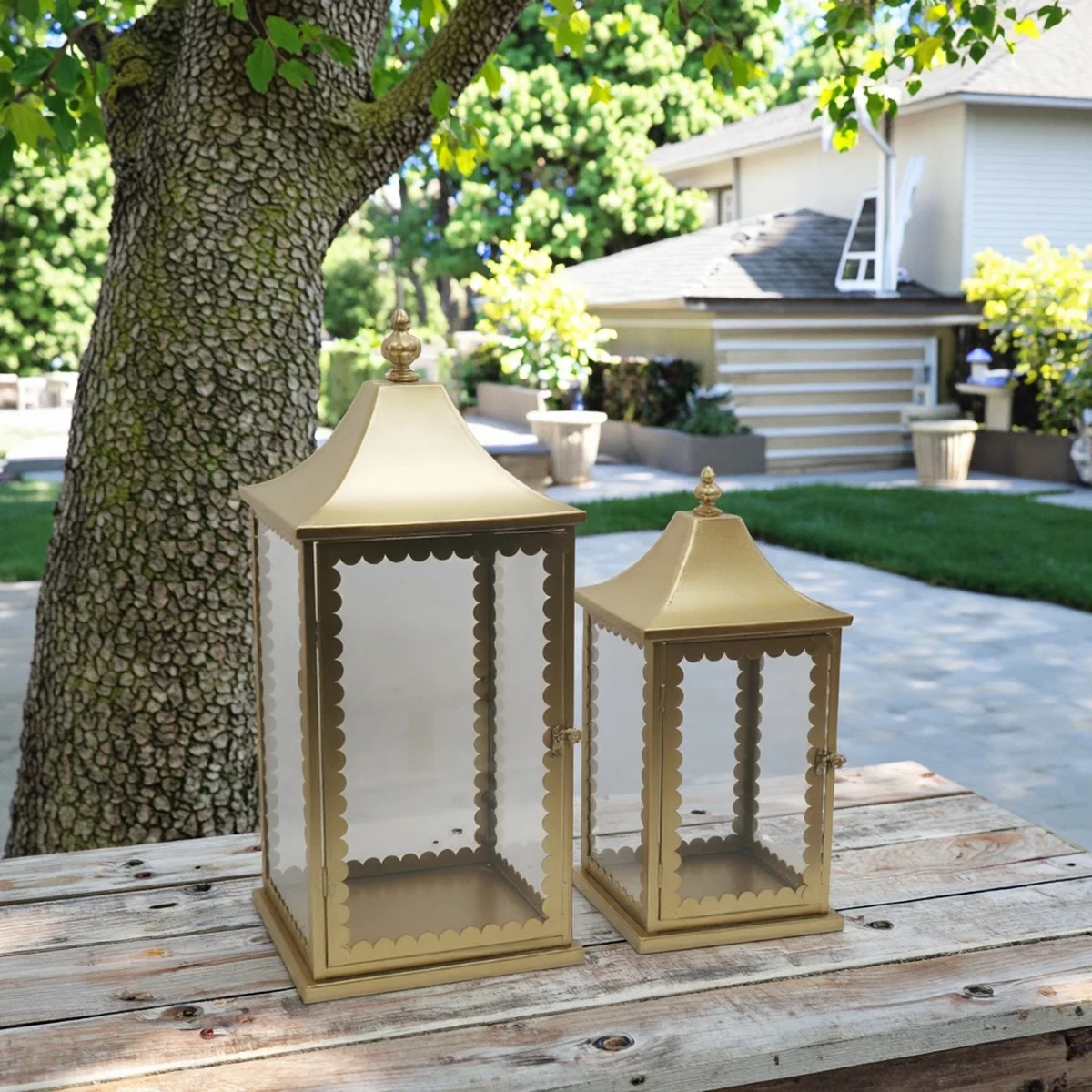 Classic Metal Lantern Home Accent