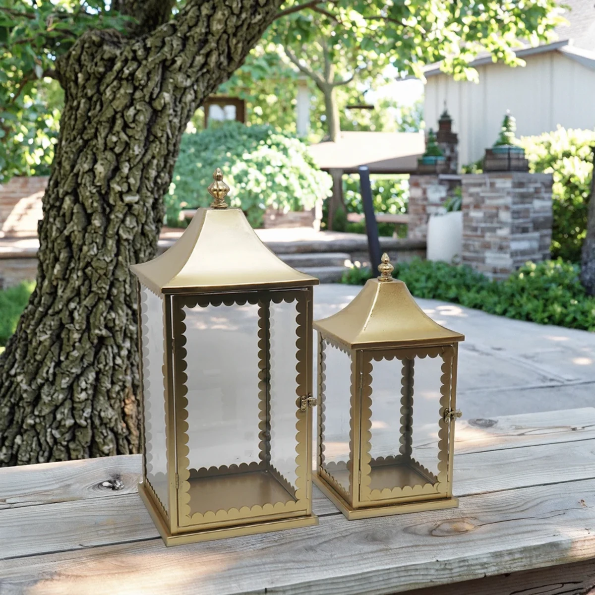 Classic Metal Lantern Home Accent