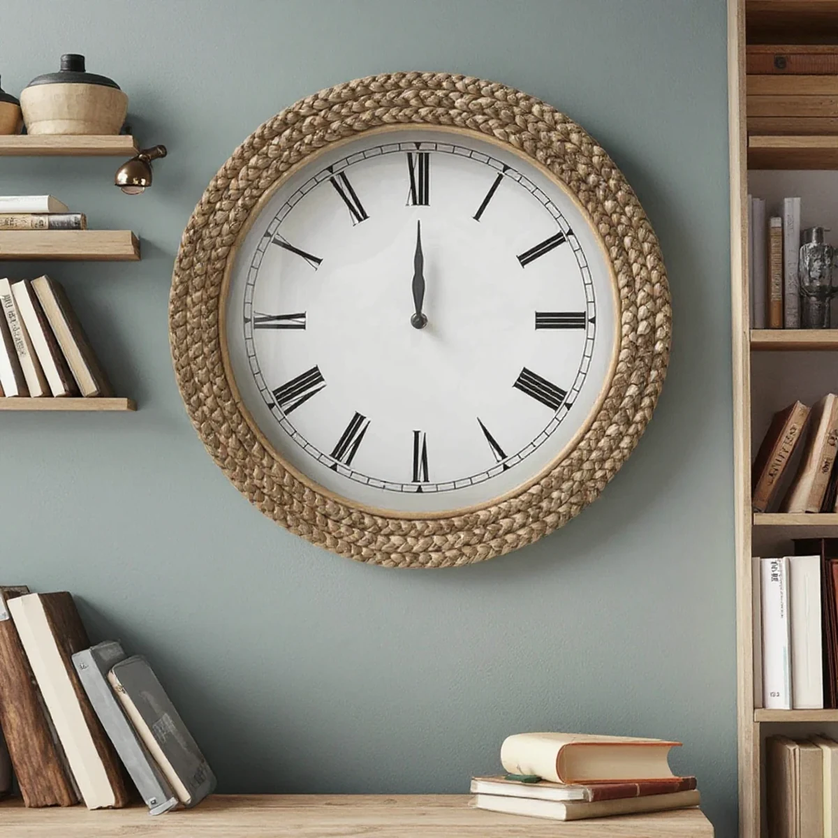 Antique Bamboo Wall Clock