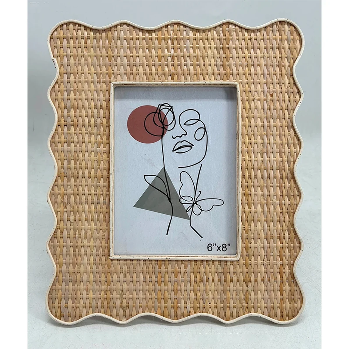 Boho Rattan Woven Picture Frame