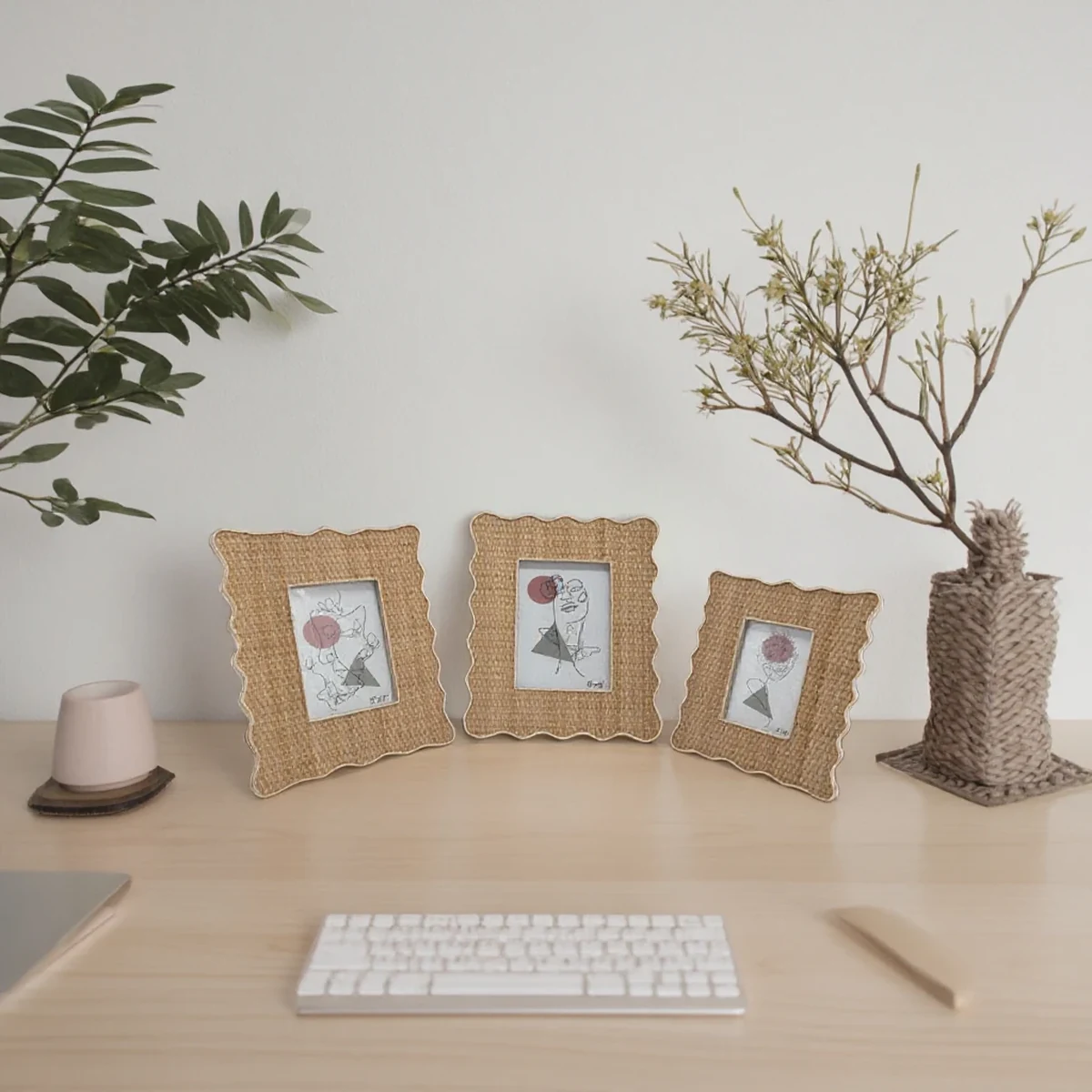 Boho Rattan Woven Picture Frame