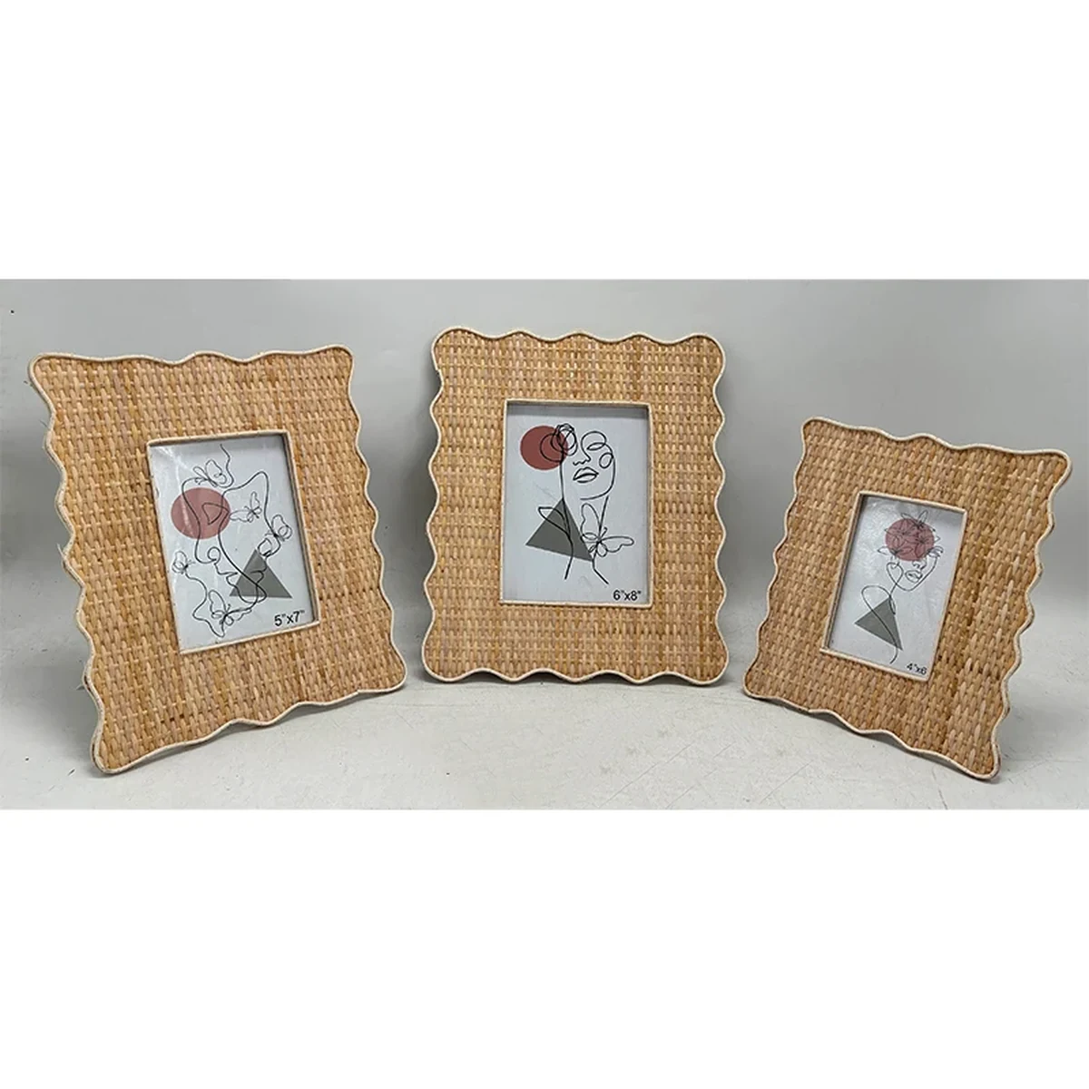 Boho Rattan Woven Picture Frame