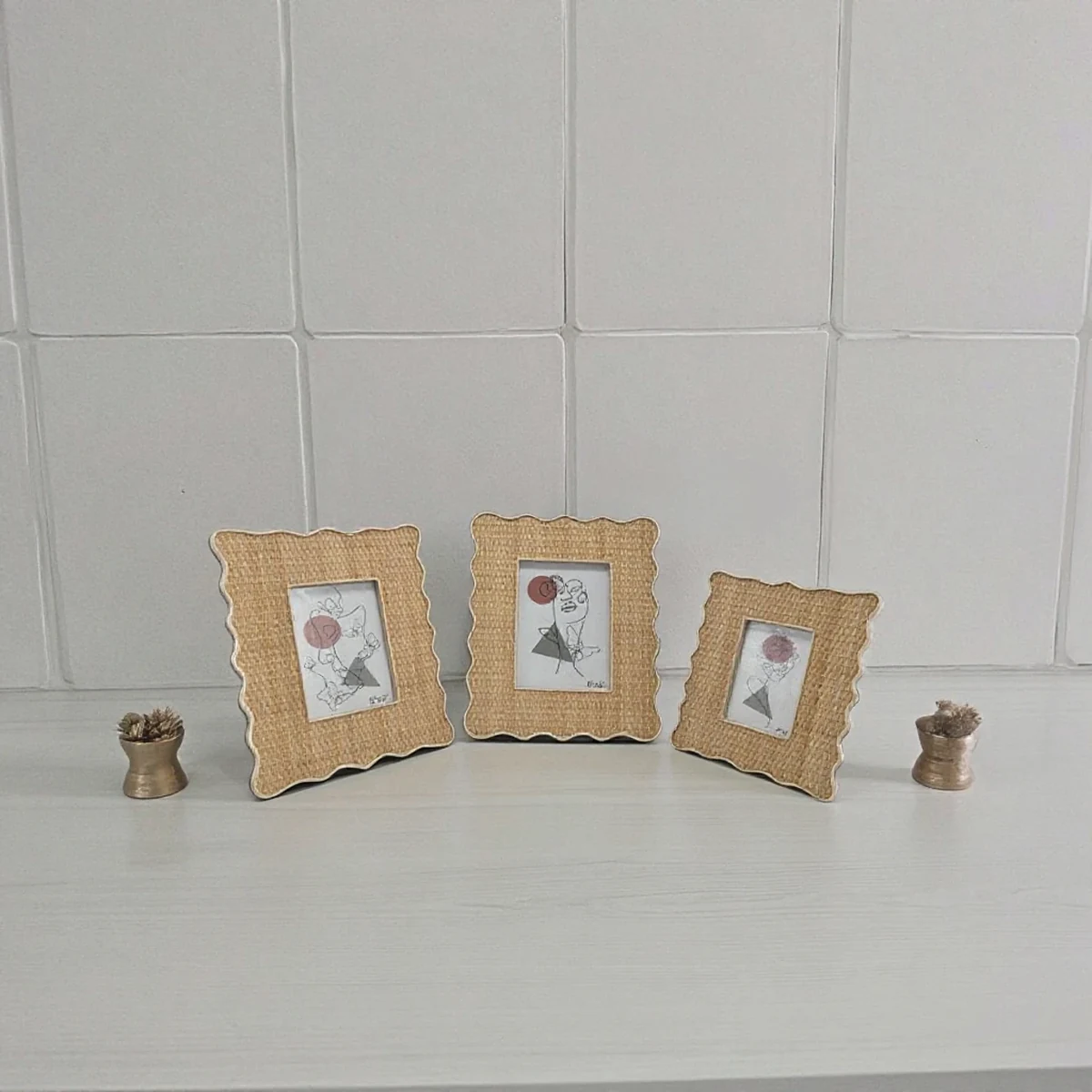 Boho Rattan Woven Picture Frame