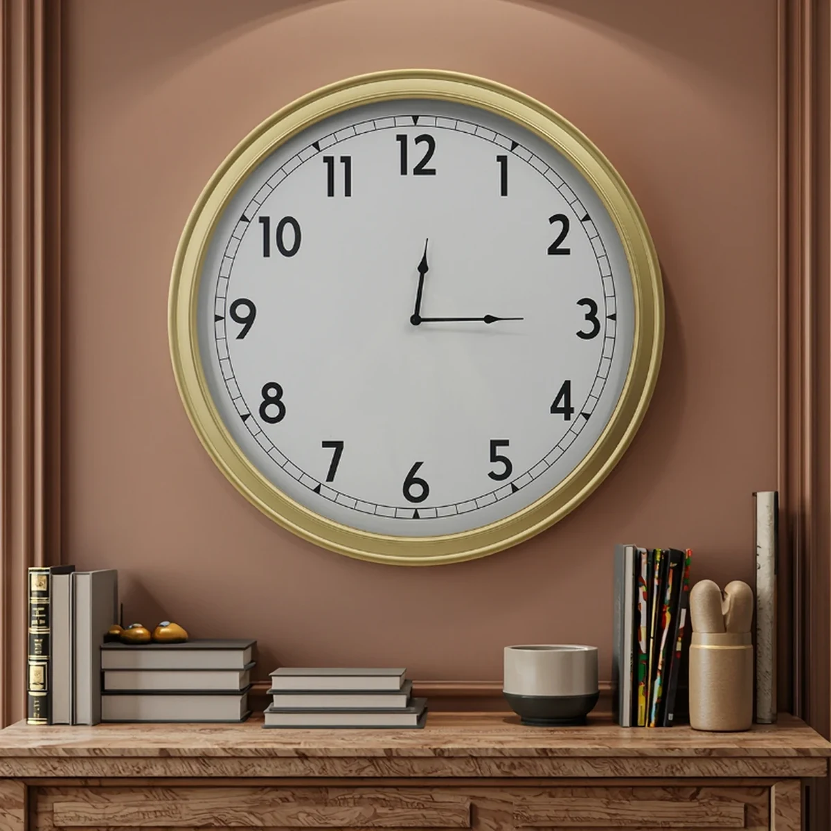 Nordic Metal Round Wall Clock