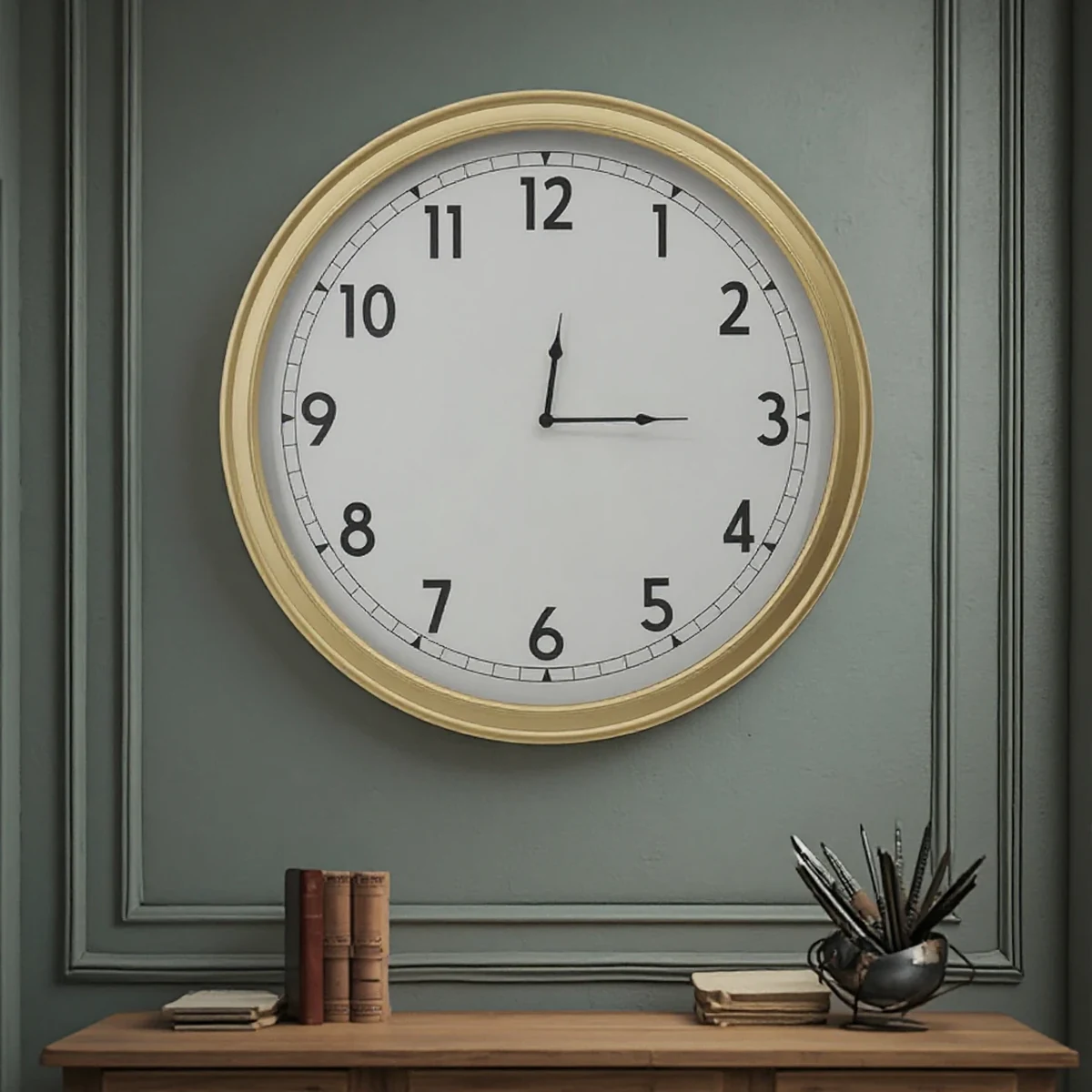 Nordic Metal Round Wall Clock