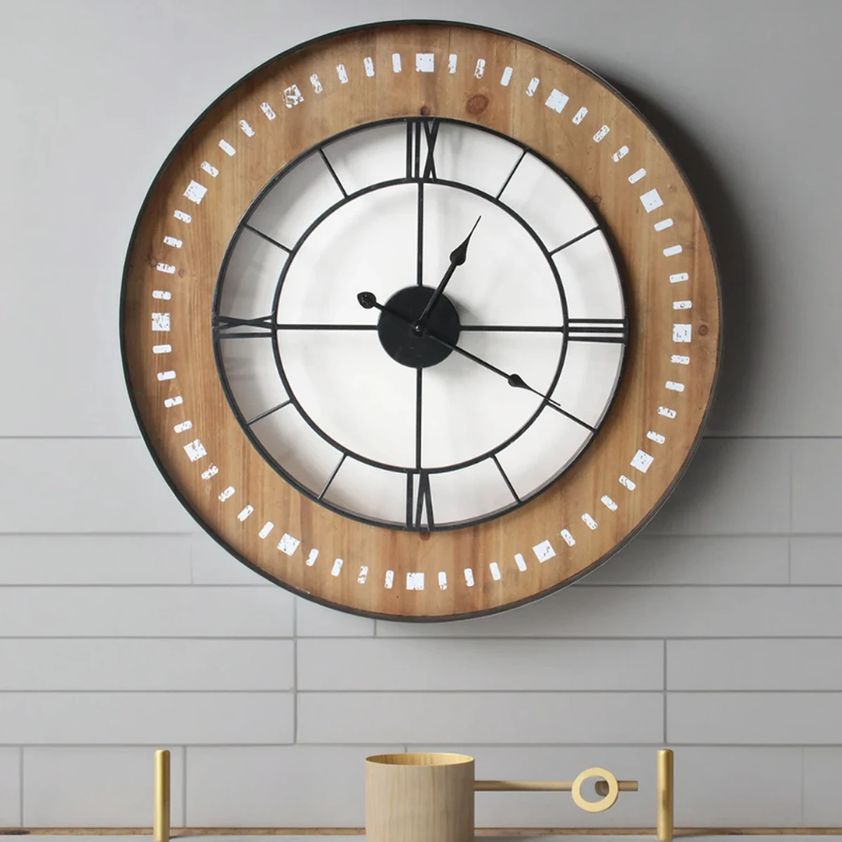 Farmhouse Metal Wall Clock
