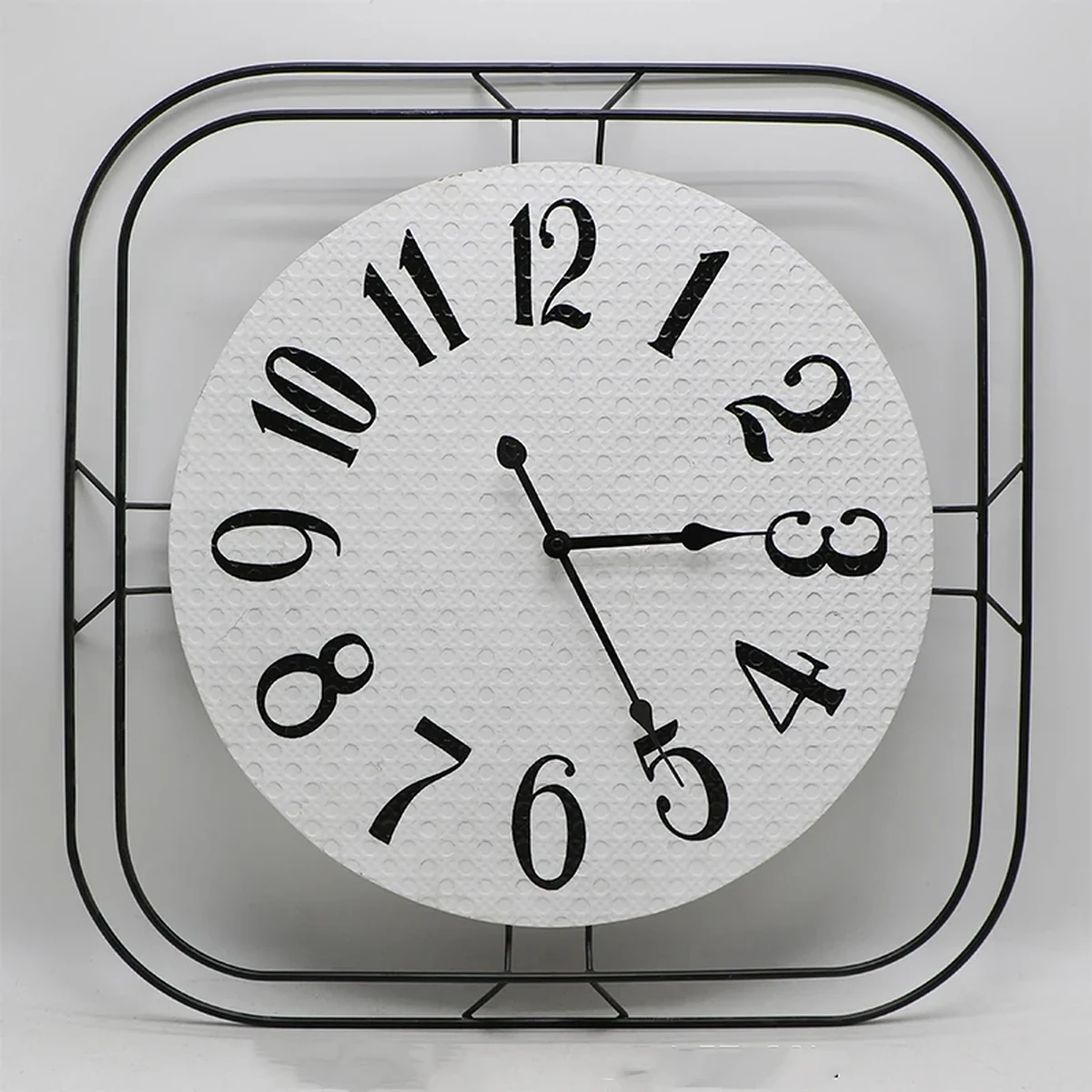 Art Deco Metal Square Wall Clock