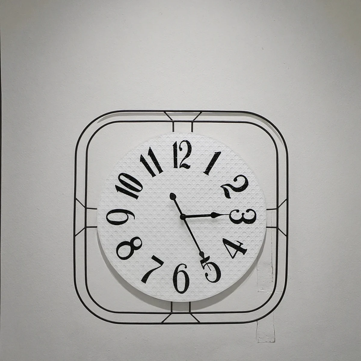Art Deco Metal Square Wall Clock