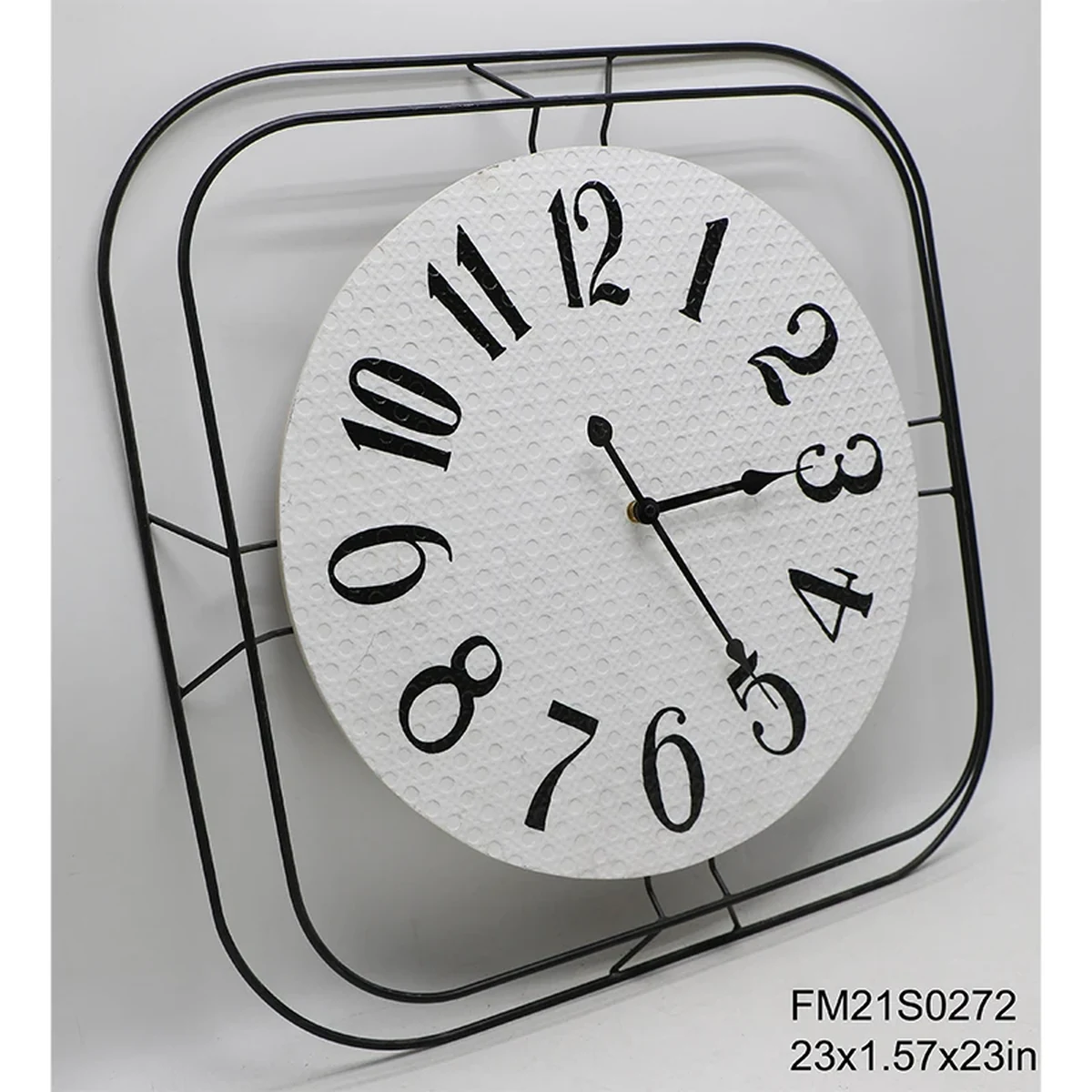 Art Deco Metal Square Wall Clock