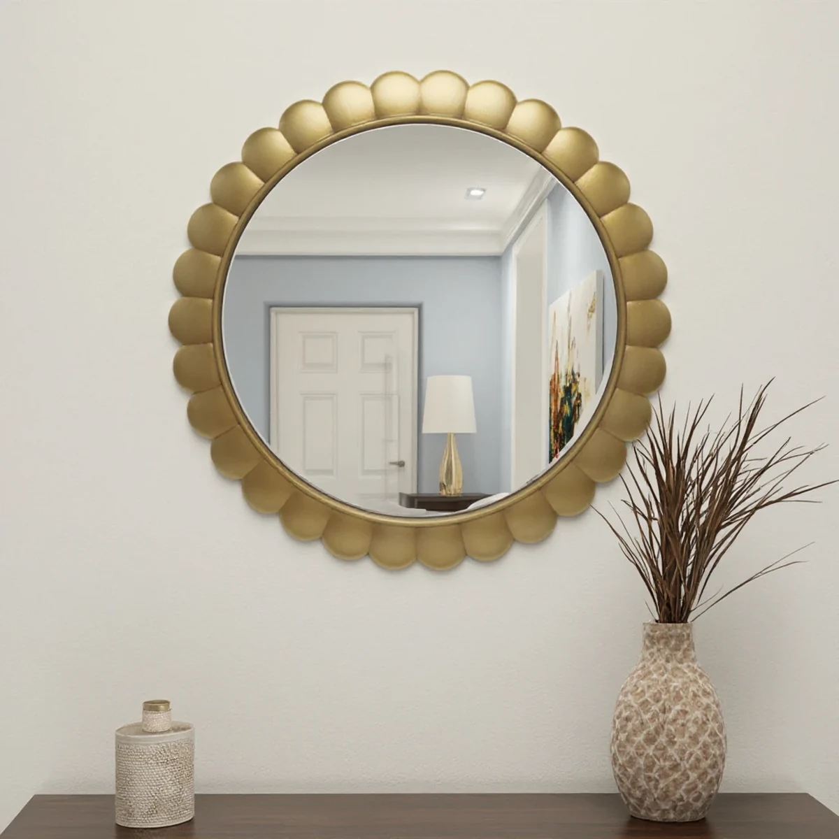 Nordic Metal Round Round Wall Mirror