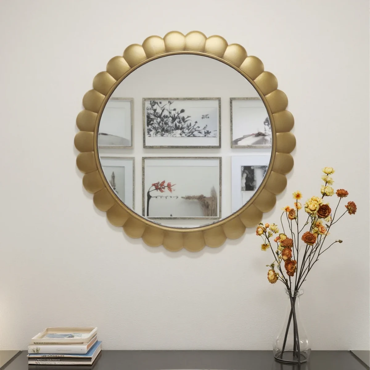 Nordic Metal Round Round Wall Mirror