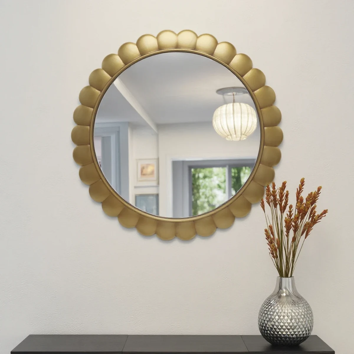 Nordic Metal Round Round Wall Mirror