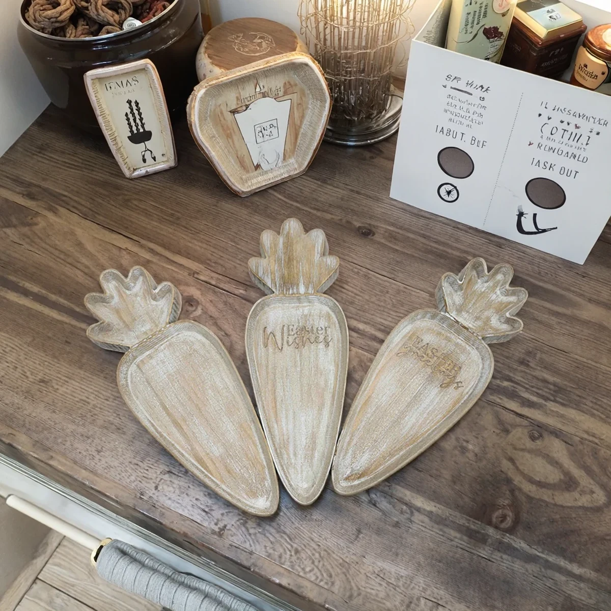 Farmhouse Solid Wood Decorative Tray
