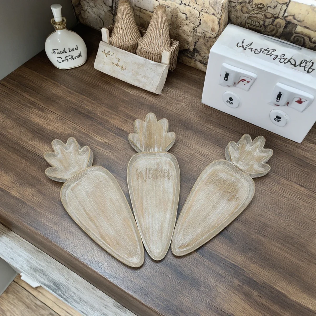 Farmhouse Solid Wood Decorative Tray