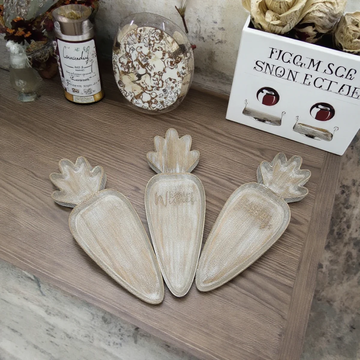 Farmhouse Solid Wood Decorative Tray