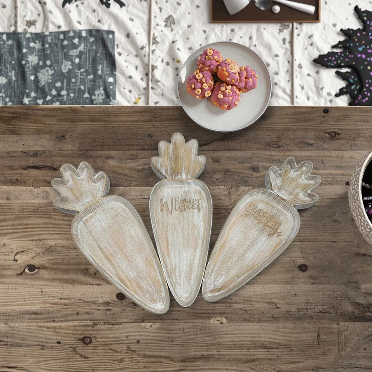 Farmhouse Solid Wood Decorative Tray