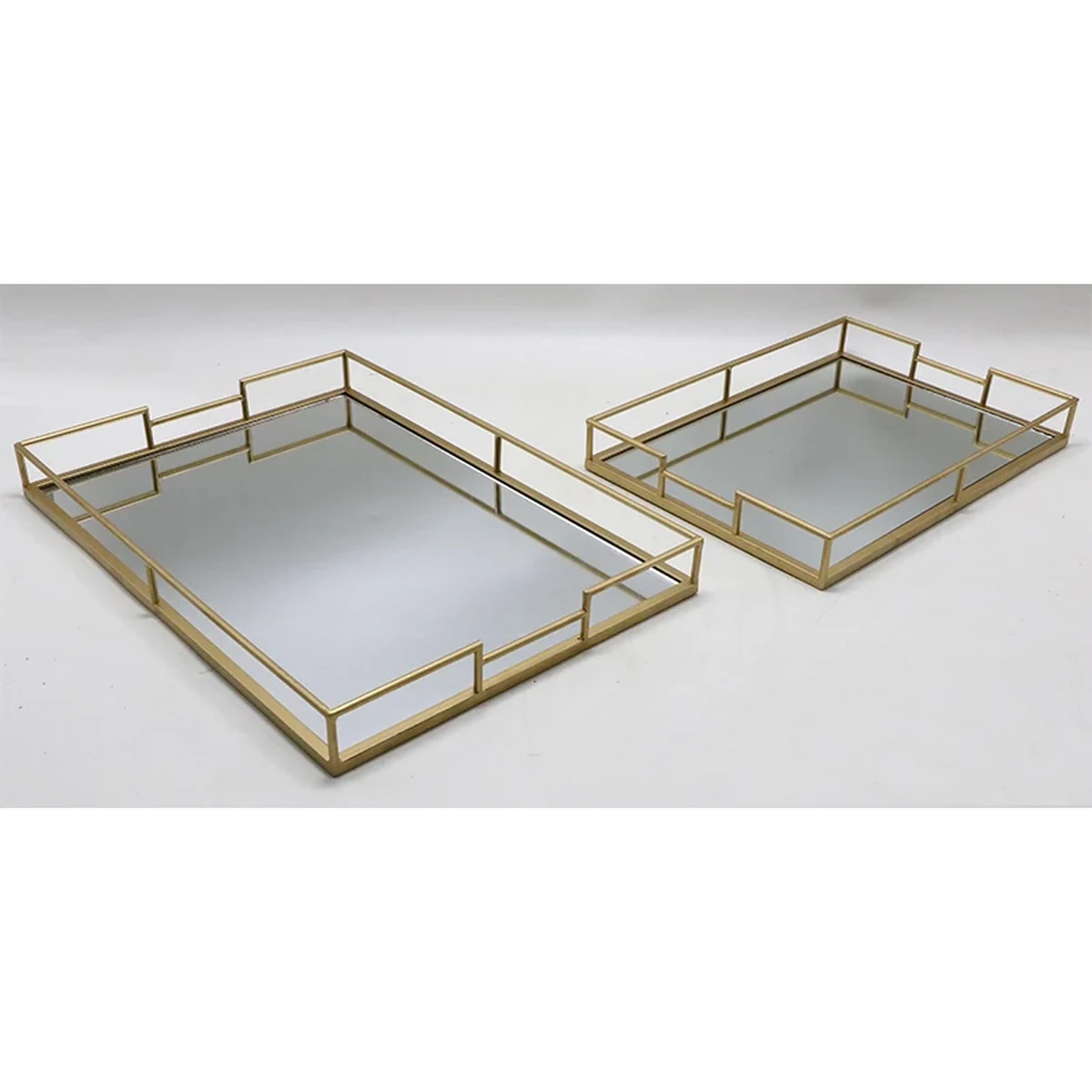 Luxury Metal Rectangle Decorative Tray