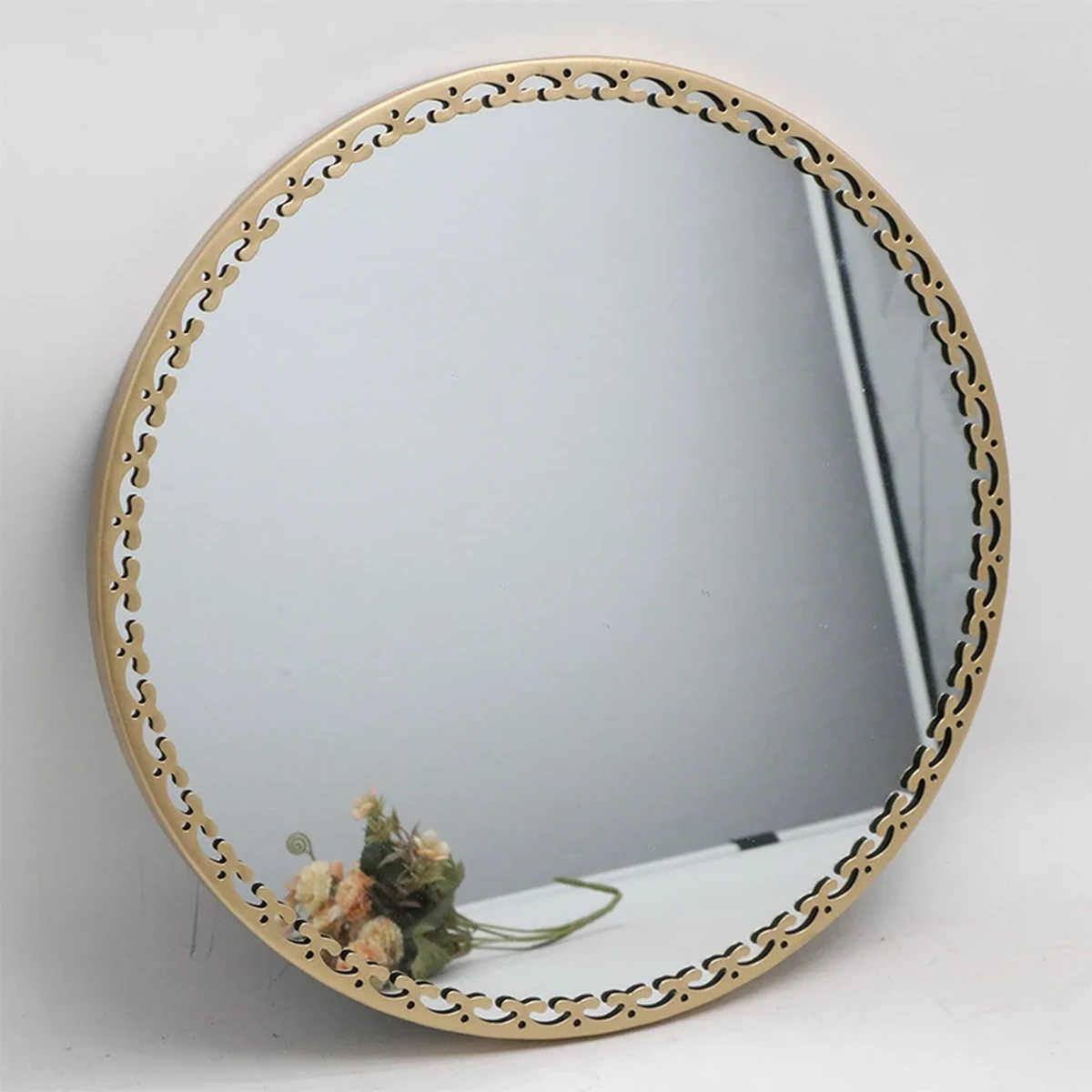 Modern Metal Round Round Wall Mirror