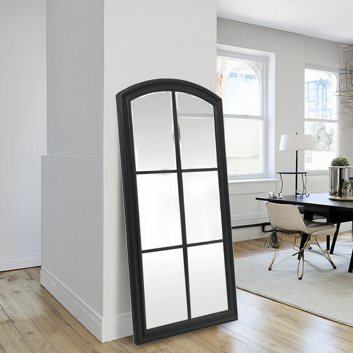 Rustic Metal Arch Wall Mirror