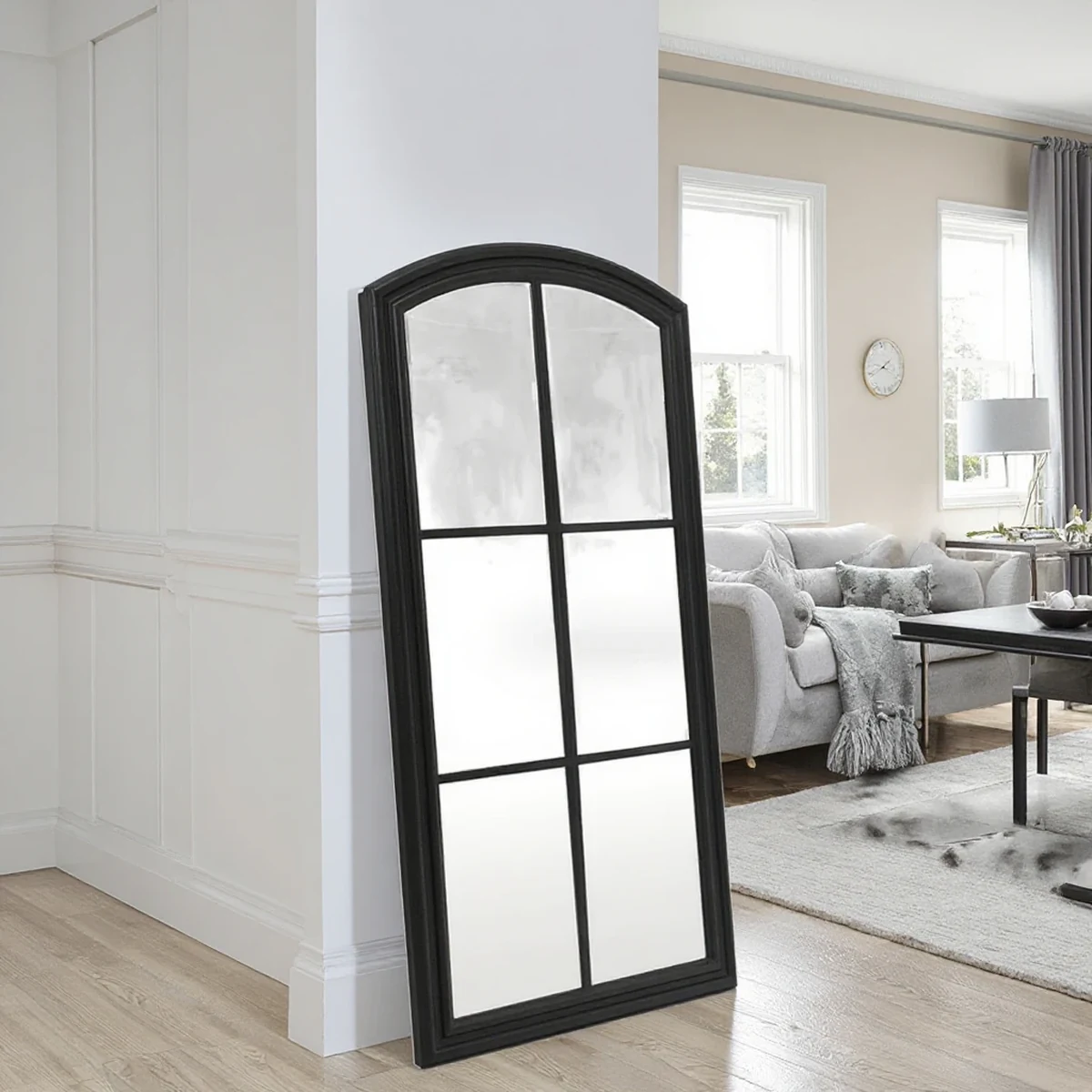 Rustic Metal Arch Wall Mirror
