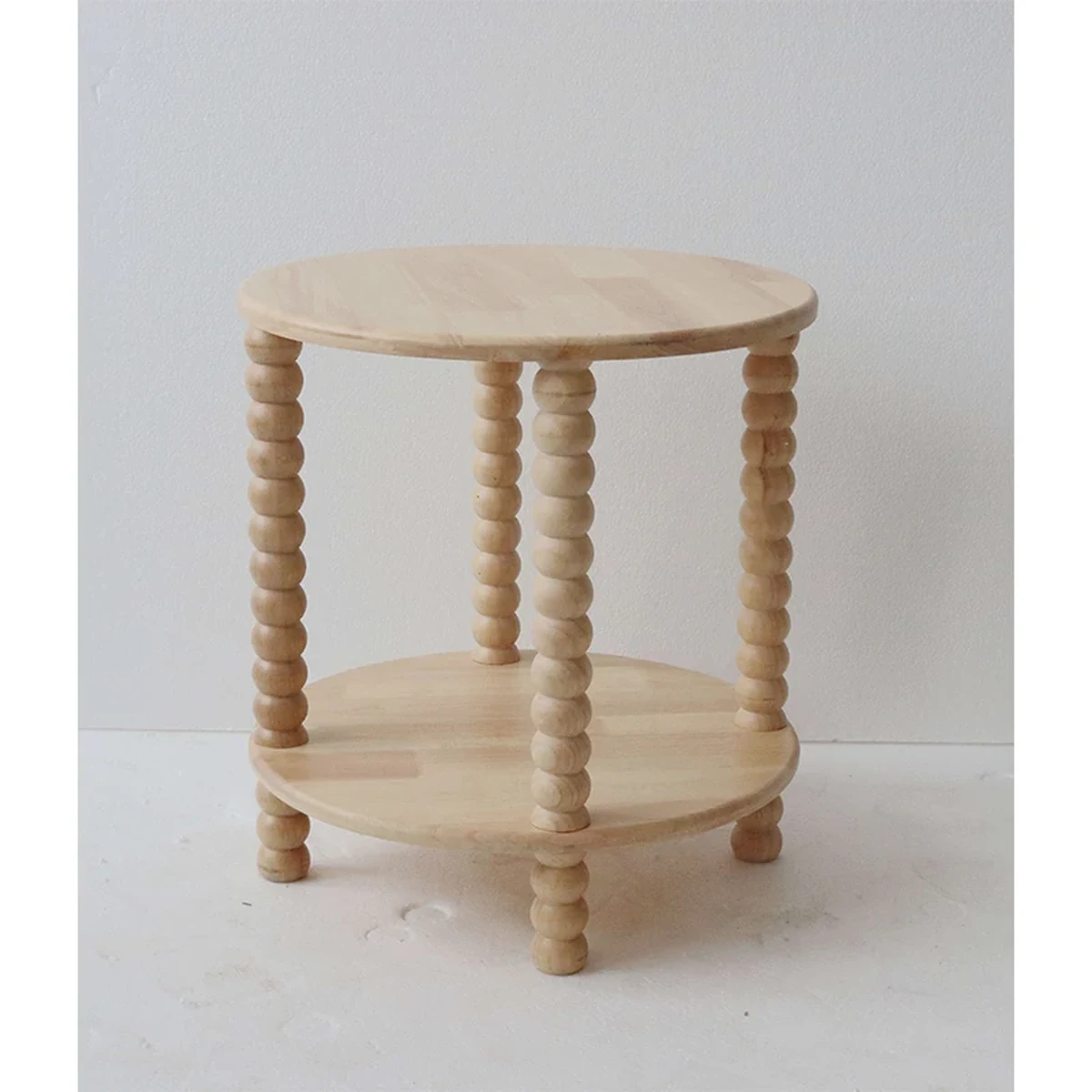 Farmhouse Solid Wood Round Coffee Accent Table