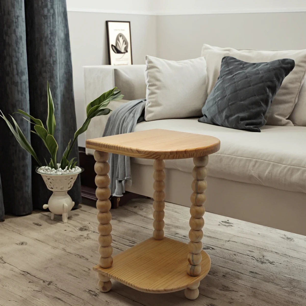 Farmhouse Solid Wood Coffee Side Accent Table