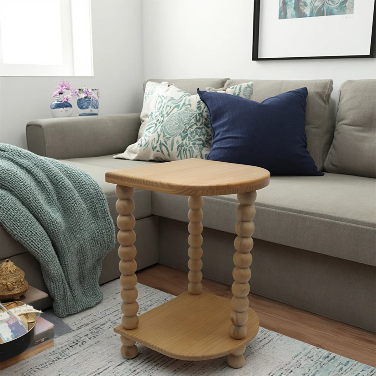 Farmhouse Solid Wood Coffee Side Accent Table