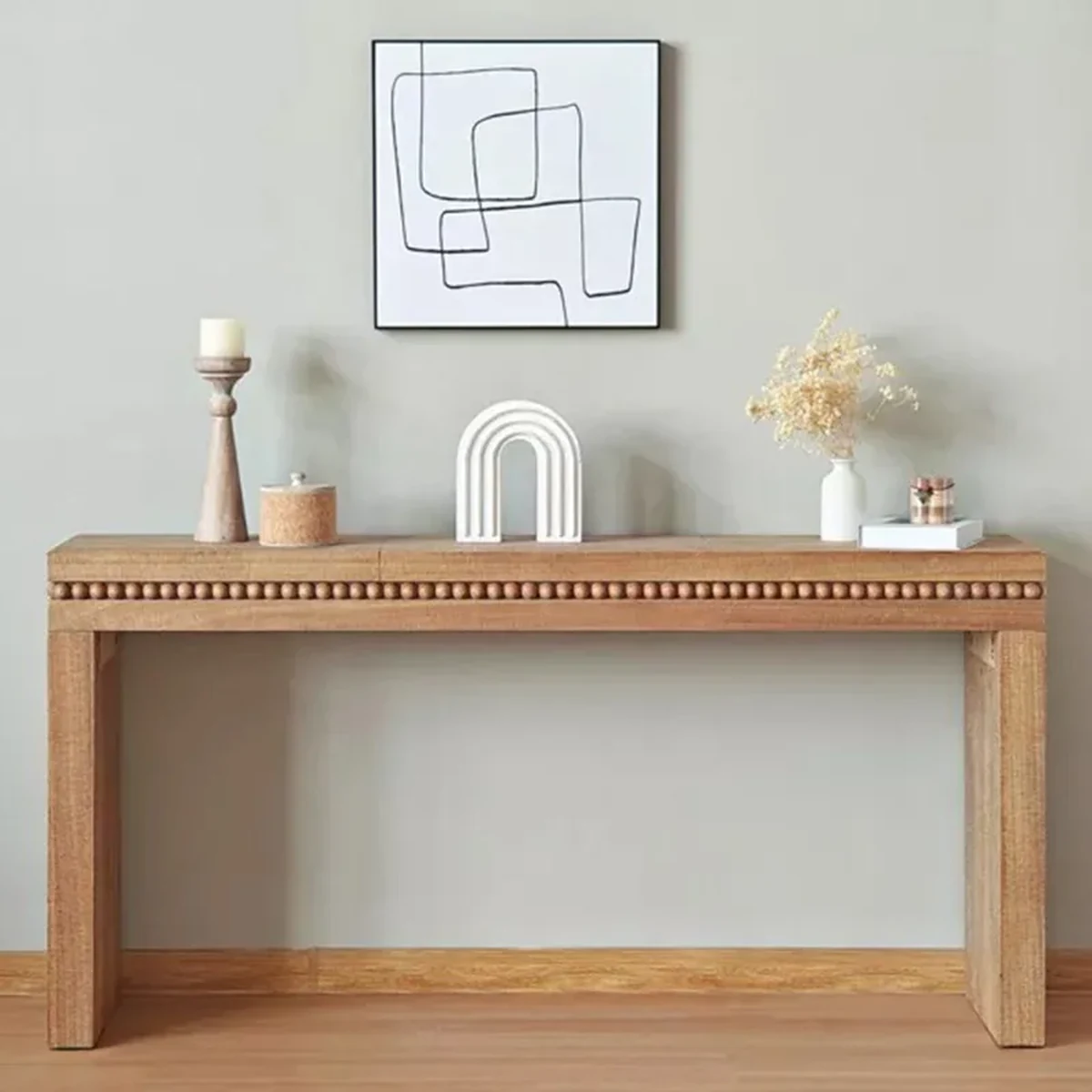 Farmhouse Solid Wood Console Accent Table
