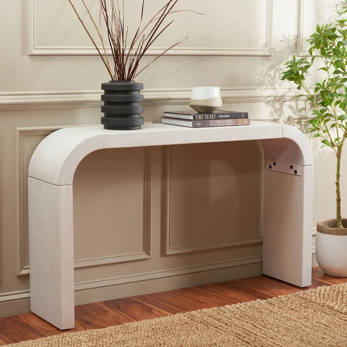 Modern Solid Wood Console Accent Table
