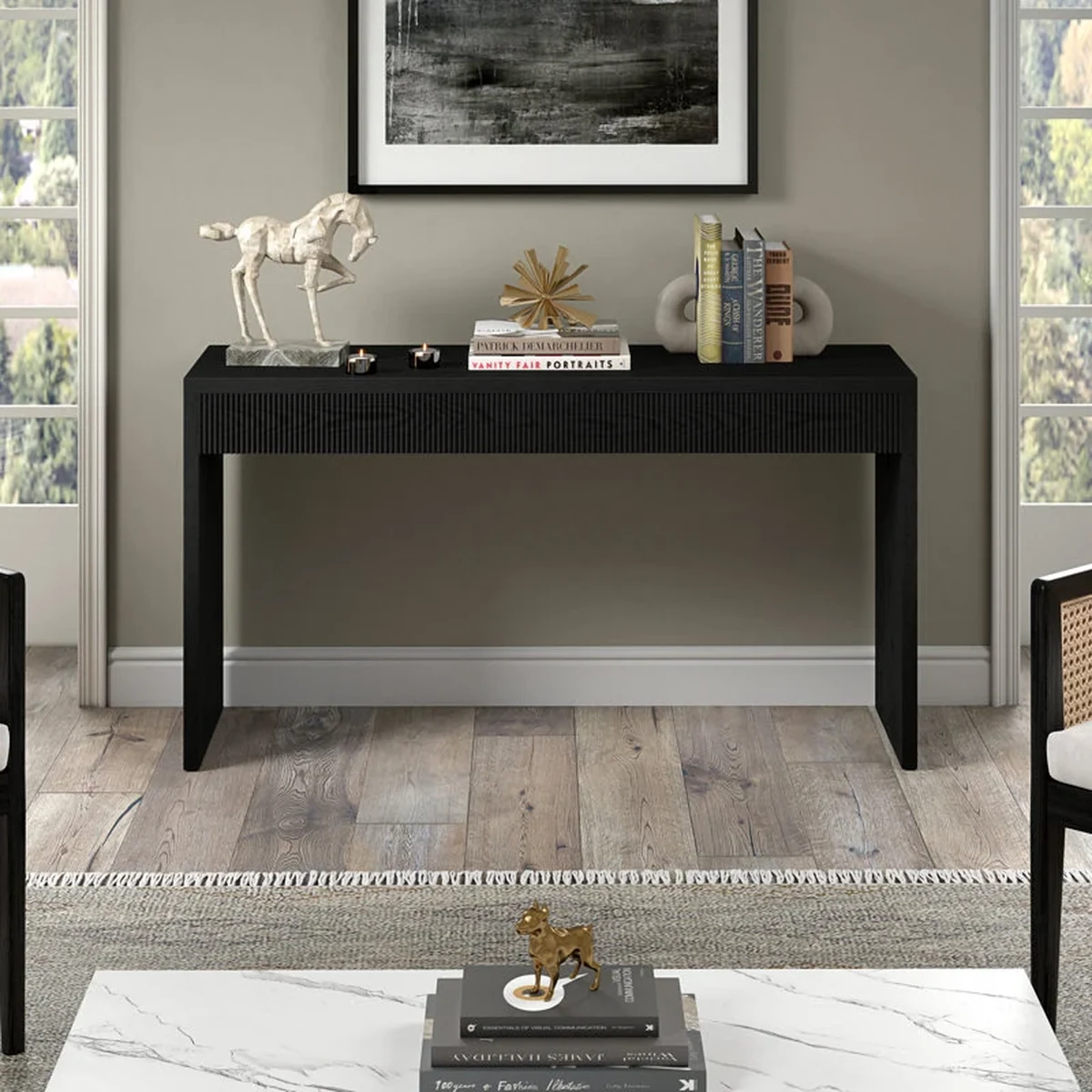 Modern Solid Wood Console Accent Table
