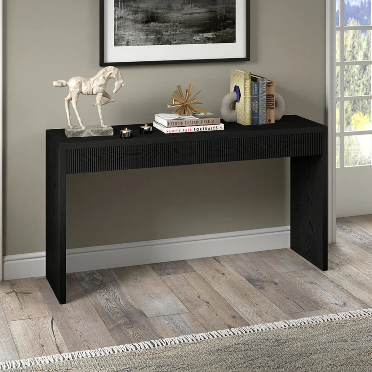 Modern Solid Wood Console Accent Table