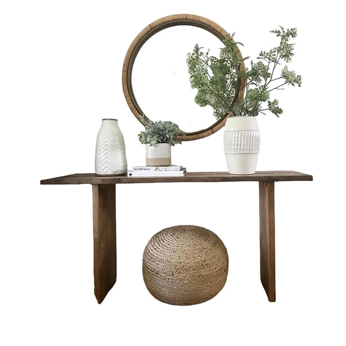 Farmhouse Solid Wood Console Accent Table